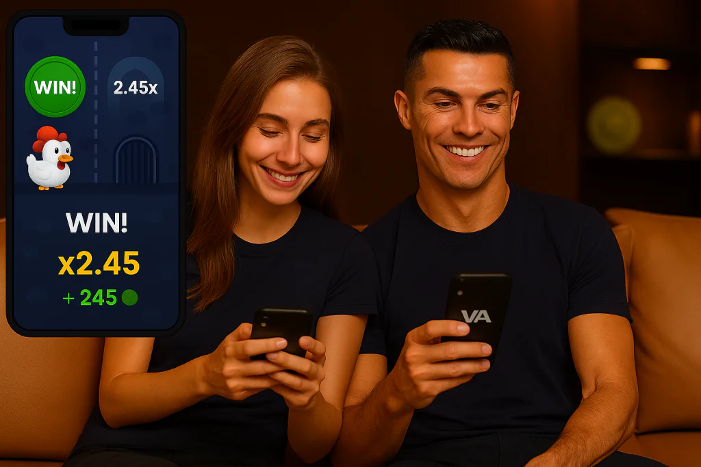 Ronaldo playing Chicken Road